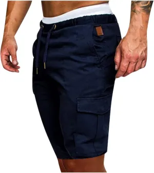 Cargo Shorts for Men Solid Distressed Trunks Basic Workwear Cargo Trunks