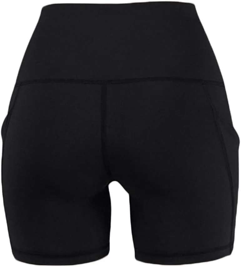 Firzero Women's Running Long Shorts Ribbed High Waisted Athletic Biker Shorts Compression Workout Yoga Shorts 2024