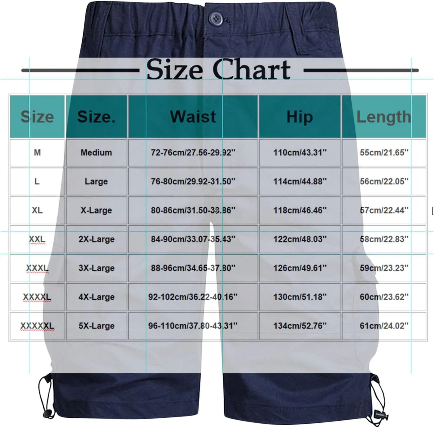 Mens Cargo Shorts 2025 Summer Casual Shorts Long Tactical Short Elastic Waist Work Short Pockets Plus SizeShorts