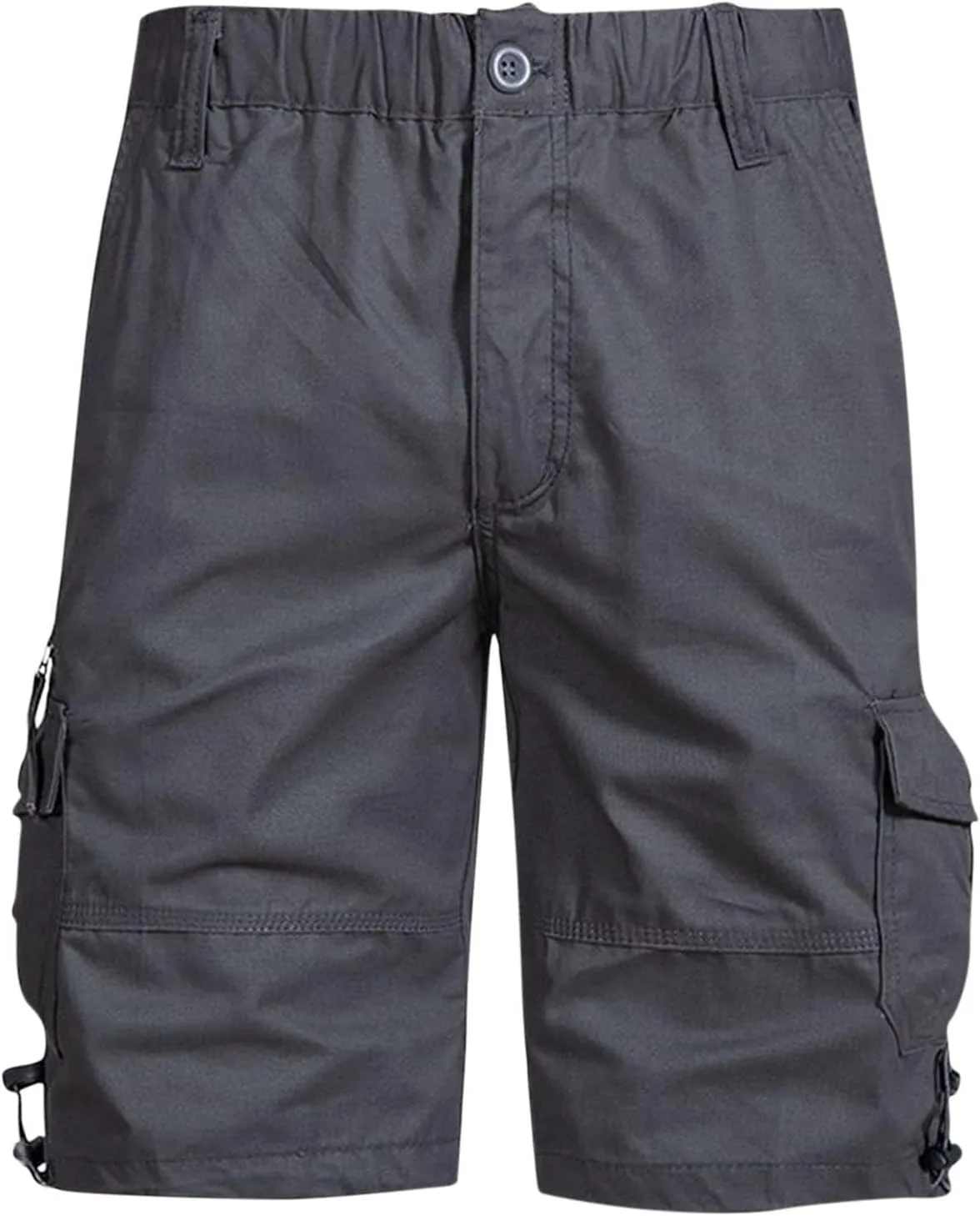 Mens Cargo Shorts 2025 Summer Casual Shorts Long Tactical Short Elastic Waist Work Short Pockets Plus SizeShorts