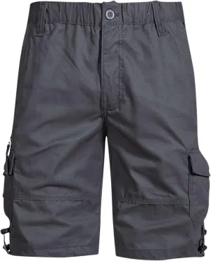 Mens Cargo Shorts 2025 Summer Casual Shorts Long Tactical Short Elastic Waist Work Short Pockets Plus SizeShorts