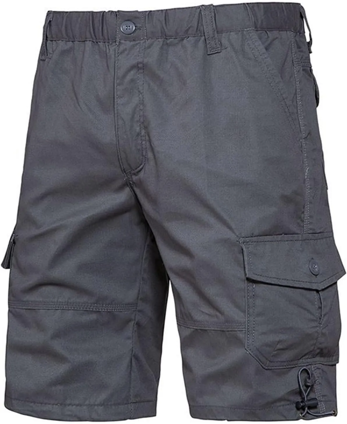 Mens Cargo Shorts 2025 Summer Casual Shorts Long Tactical Short Elastic Waist Work Short Pockets Plus SizeShorts