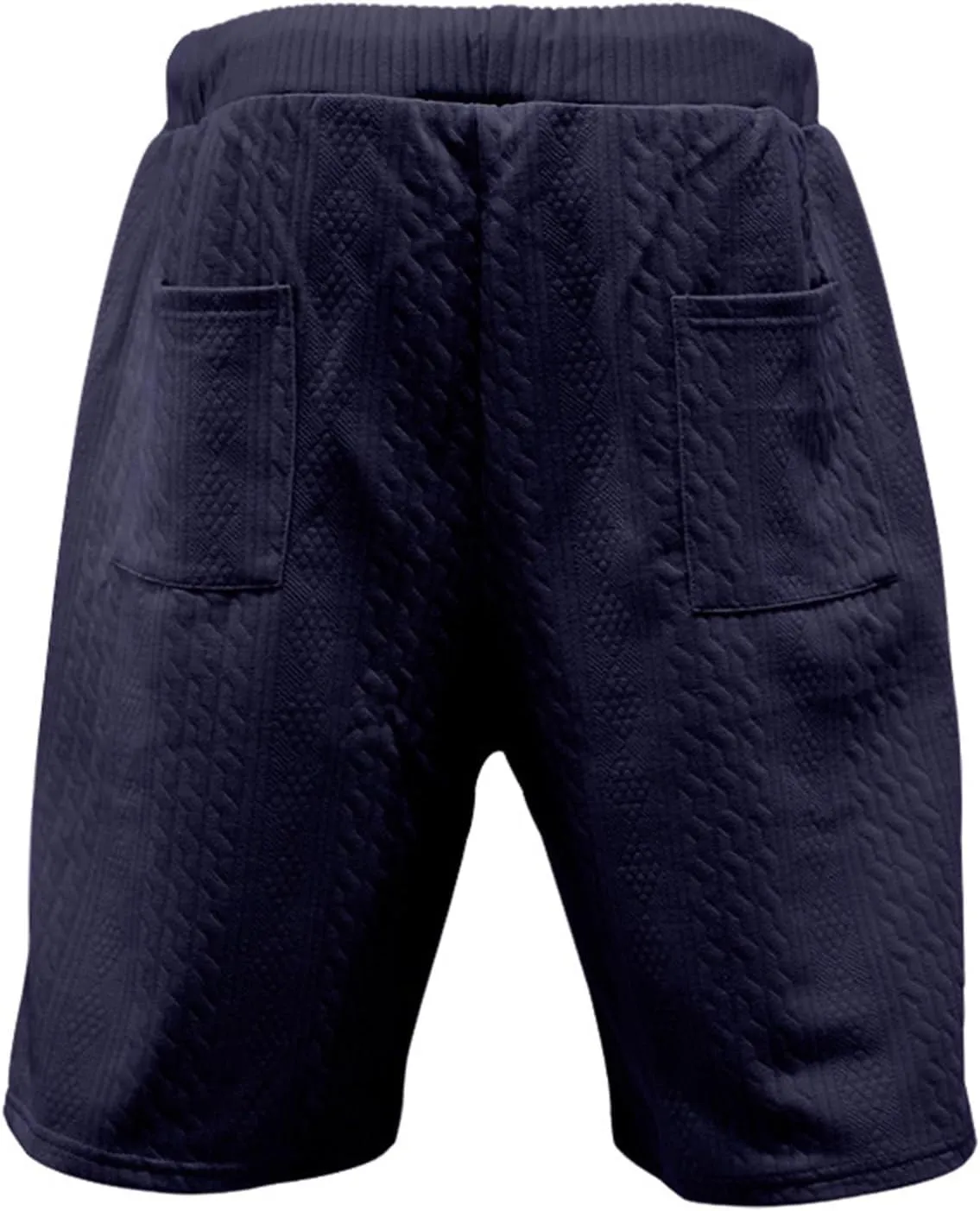 Mens Casual Jacquard Lounge Shorts Drawstring Elastic Waist Summer Waffle Textured Workout Jogging Beach Sweat Shorts