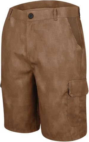 Men's Elastic Waistband Camo Cargo Shorts Relaxed Fit Summer Casual Hiking Workout Capri Shorts with Multi Pockets