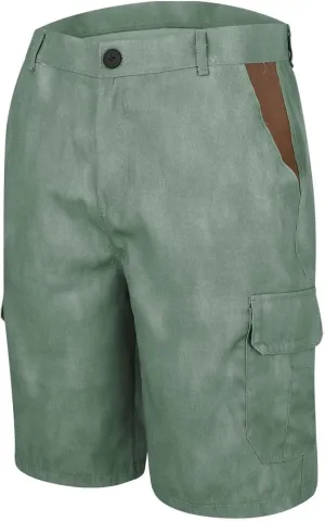 Men's Elastic Waistband Camo Cargo Shorts Relaxed Fit Summer Casual Hiking Workout Capri Shorts with Multi Pockets