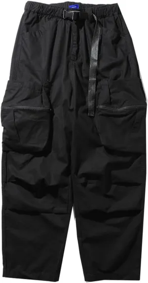 Men's Multi-Pocket Cargo Pants American Casual Wide Leg Trousers