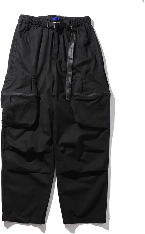 Men's Multi-Pocket Cargo Pants American Casual Wide Leg Trousers