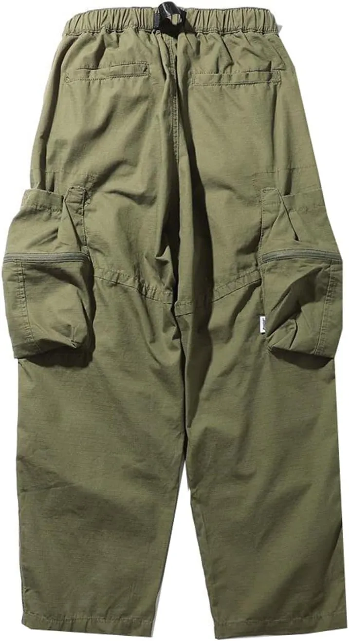 Men's Multi-Pocket Cargo Pants American Casual Wide Leg Trousers
