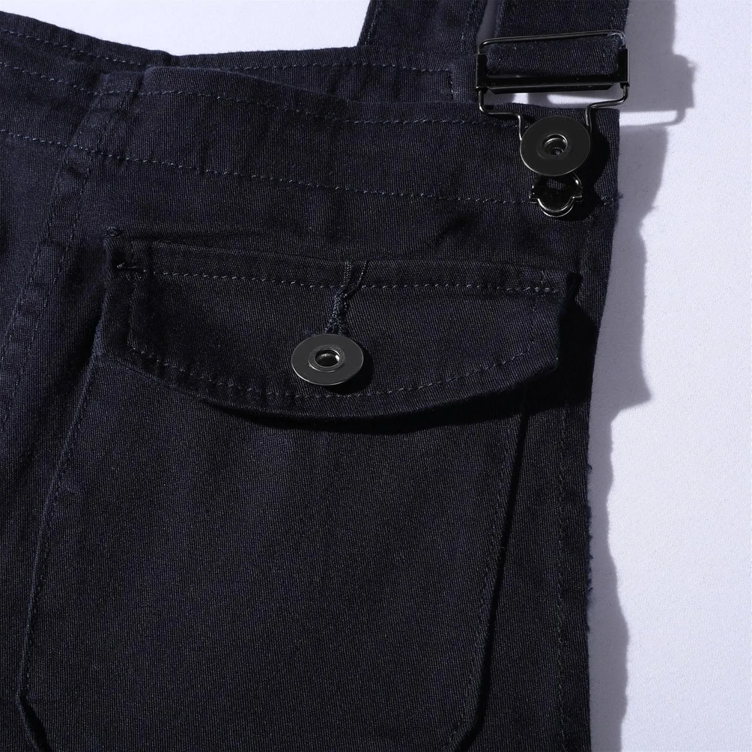 Men's Stylish Solid Casual Bib Overalls Adjustable Straps Loose Fit Jumpsuit Cargo Outdoor Overalls