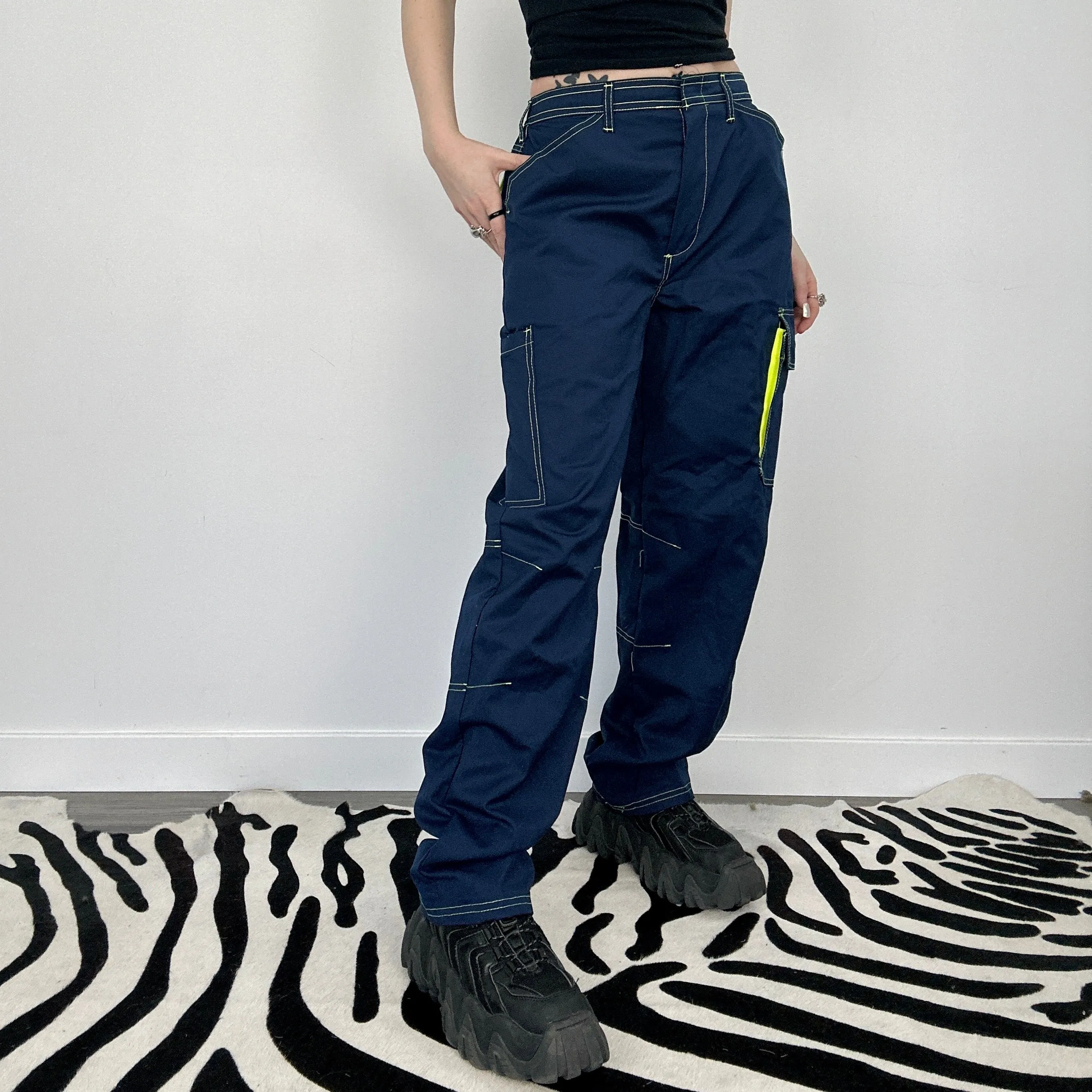 Navy Rave Cargos