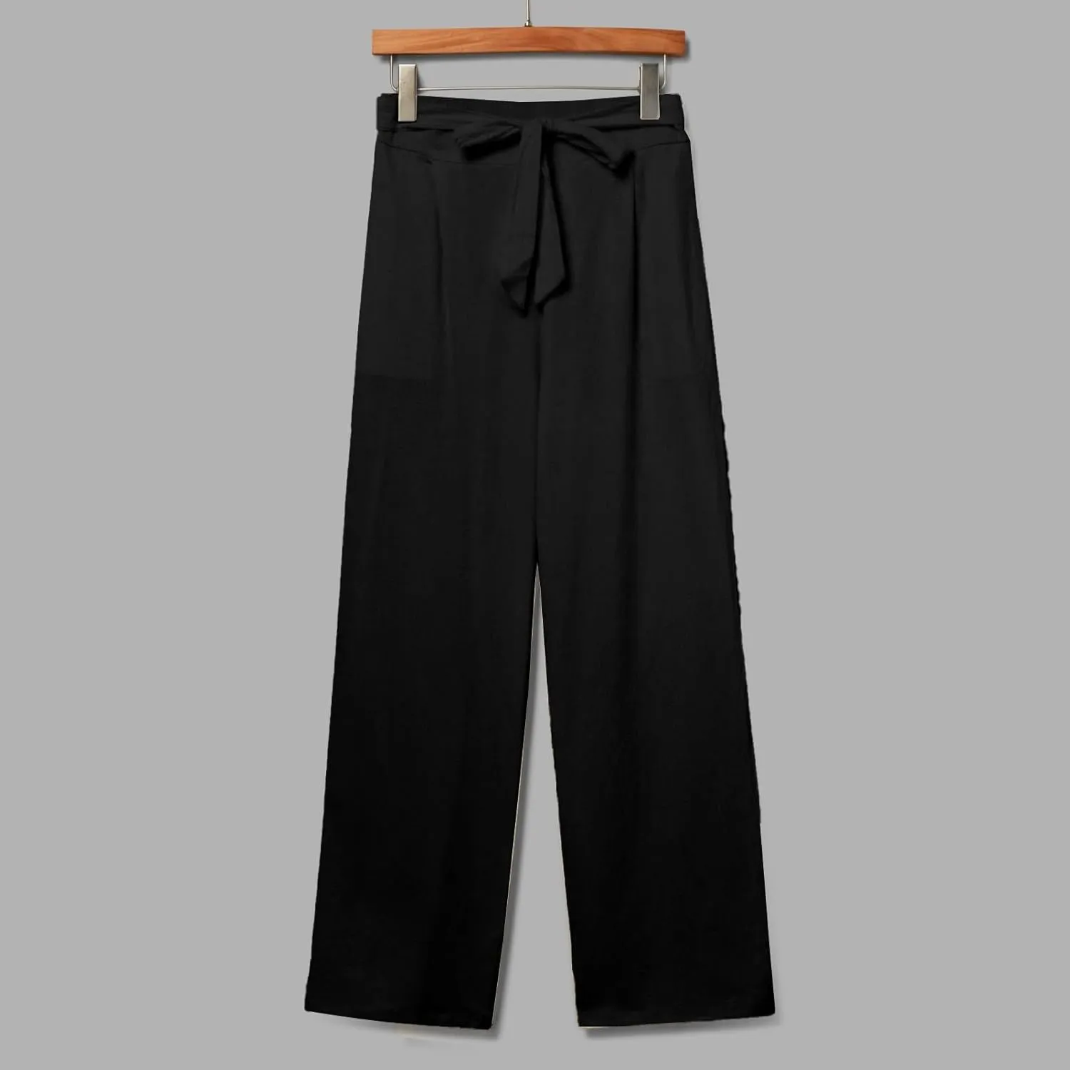 NBXNZWF Women's Cotton Linen Pants Casual Straight Leg Trousers Elastic Waist Lightweight Relaxed Fit Pants with Pockets