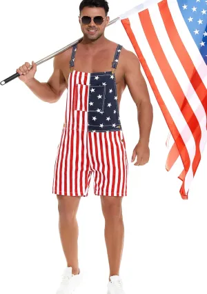 Unisex Printed Overalls Shorts Romper Festival Jumpsuits Work Bibs Coveralls Gifts for Men and Women