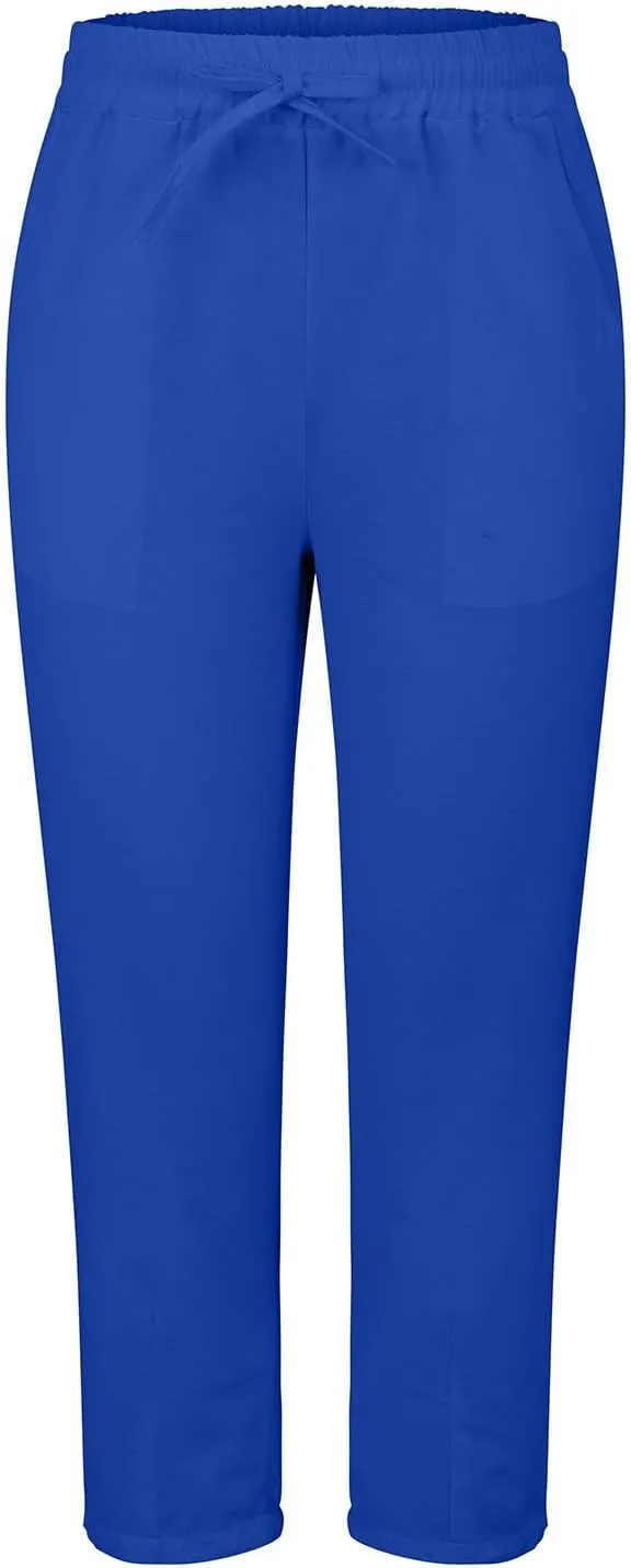 Women's Cotton Linen Pants Straight Leg Elastic Drawstring Trousers Casual 2025 Summer Beach Lounge Pant